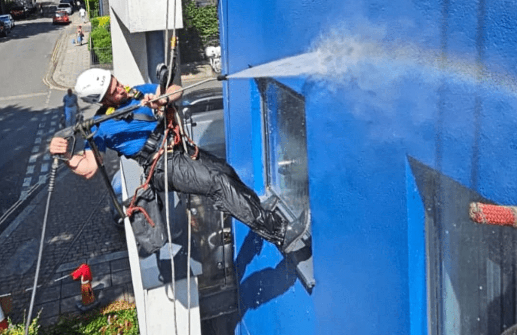 rope access technician working at height