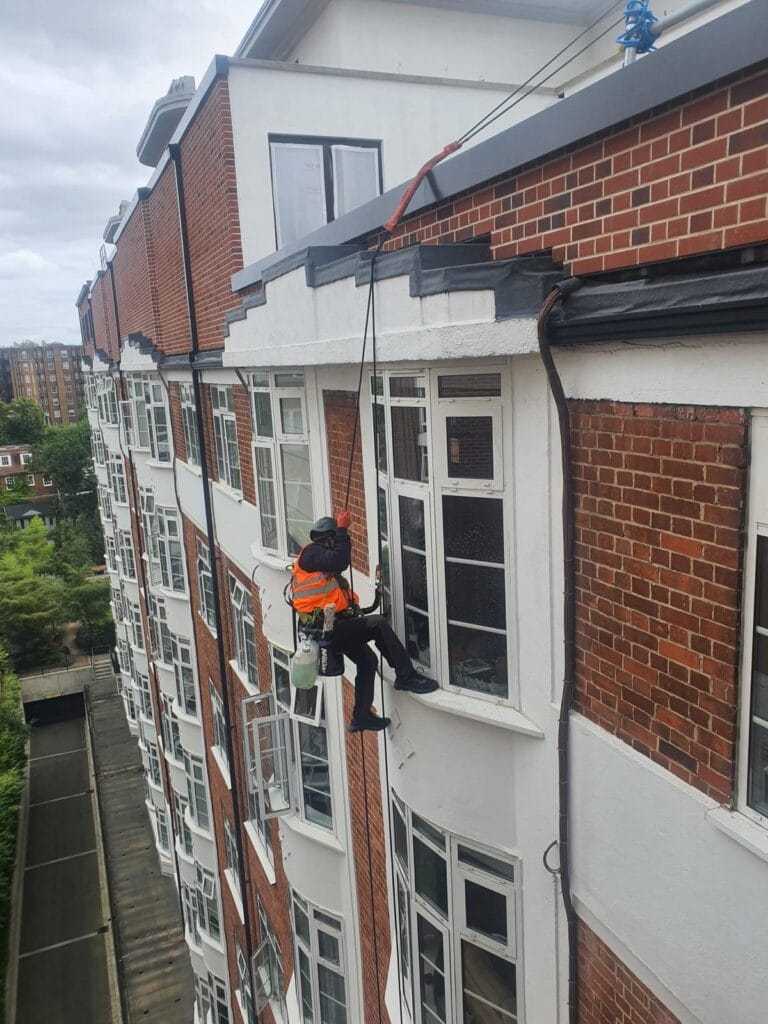 Rope Access services , facade cleaning